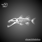 Barracuda Skeleton Sticker